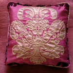 Damask Cushion - front - click to enlarge